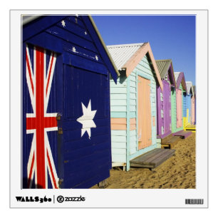 Bathing Boxes, Middle Brighton Beach, Port Wall Sticker
