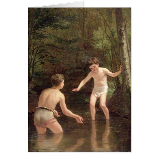 Bathing Boys, 1873 Cards (Front)