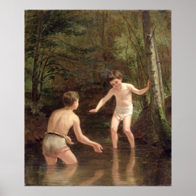 Bathing Boys, 1873 Poster (Front)