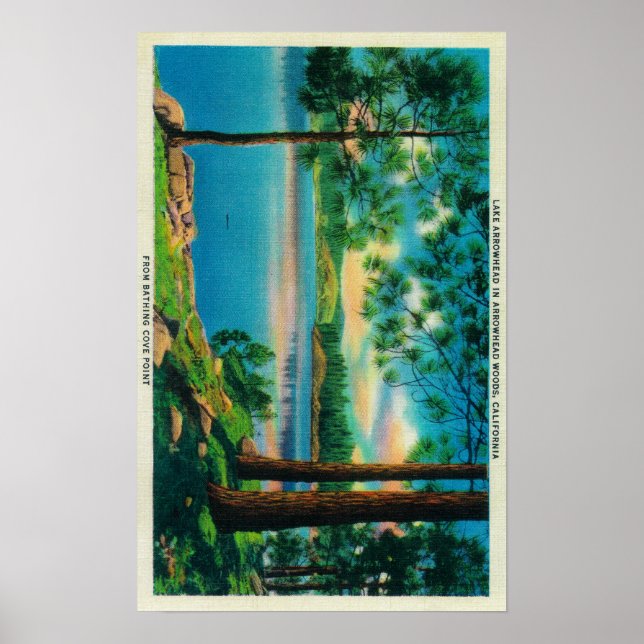 Bathing Cove Point at Lake Arrowhead Poster (Front)
