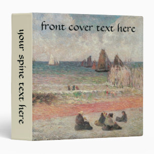 Bathing Dieppe by Paul Gauguin, Vintage Fine Art 3 Ring Binder