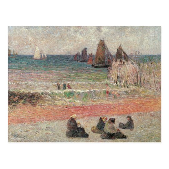 Bathing Dieppe by Paul Gauguin, Vintage Fine Art Postcard