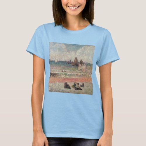 Bathing Dieppe by Paul Gauguin Vintage Fine Art T_Shirt