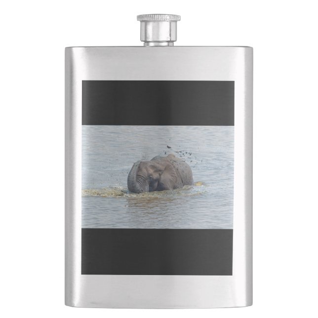 Bathing elephant flask (Front)