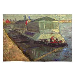 Bathing Float on Seine Asniere by Vincent van Gogh Cloth Placemat
