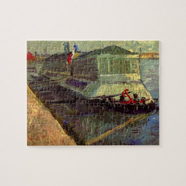 Bathing Float on Seine Asniere by Vincent van Gogh Jigsaw Puzzle (Horizontal)