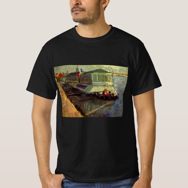 Bathing Float on Seine Asniere by Vincent van Gogh T-Shirt (Front)