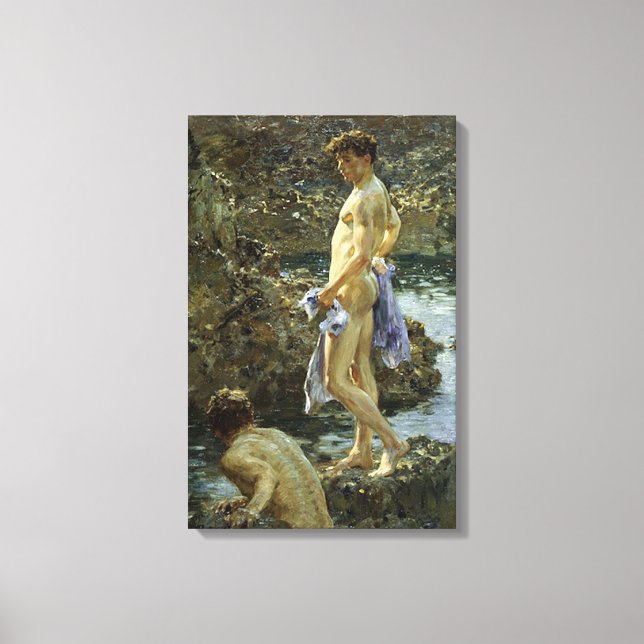 Bathing Group of 1914 Canvas Print (Front)