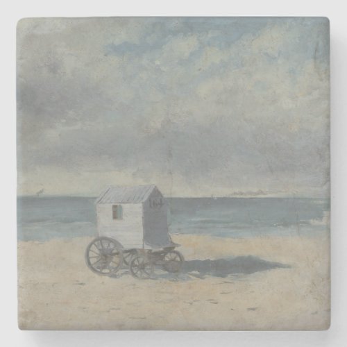 Bathing Hut on the Beach 1876 James Ensor Stone Coaster