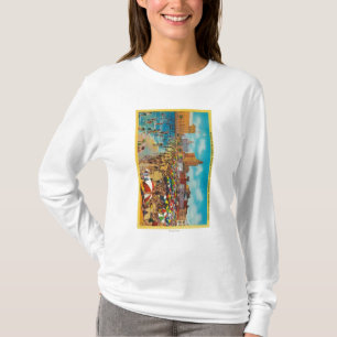 Bathing in the Lagoon, Long Beach T-Shirt