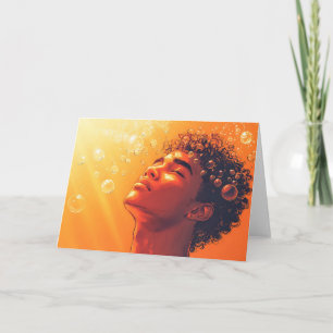 Bathing in the Rays Gay Themed Greetings Card
