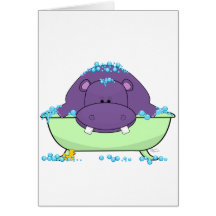 Bathing Purple Hippo