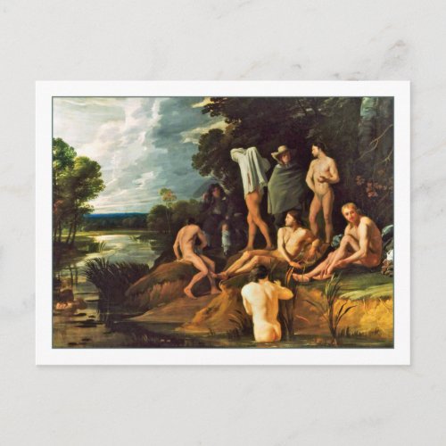 Bathing Scene by Michael Sweerts Postcard