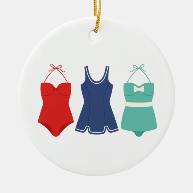 Bathing Suits Ceramic Ornament (Front)