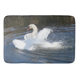 Bathing Swan Bath Mat