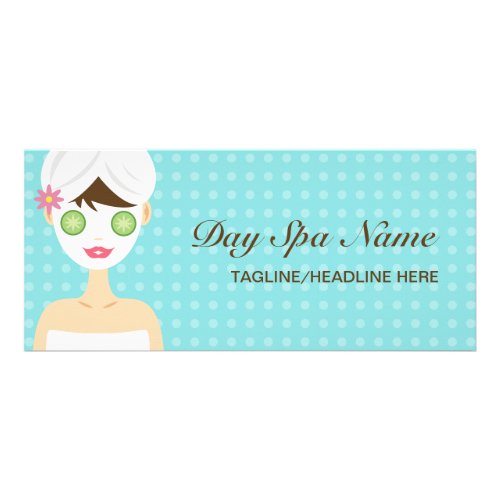 Bathing Woman With A Face Mask Day Spa Rack Card