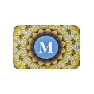 Bathmat, Abstract Kaleidoscope Image Bathroom Mat