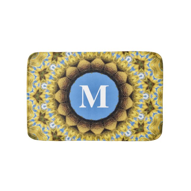 Bathmat, Abstract Kaleidoscope Image Bathroom Mat (Front)