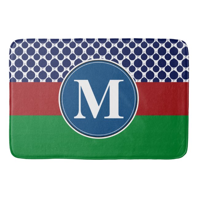 Bathmat, Custom Monogram Template Bathroom Mat (Front)