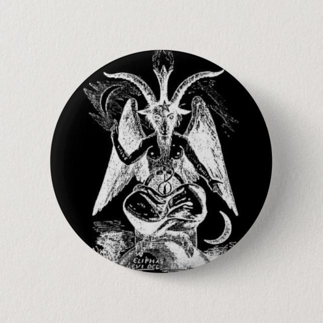 Bathomet (Black And White) Pinback Button (Front)