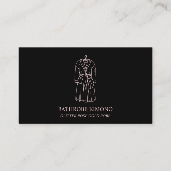 Bathrobe Rose Gold Business Card