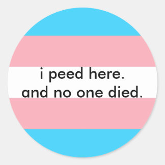 bathroom bill protest classic round sticker