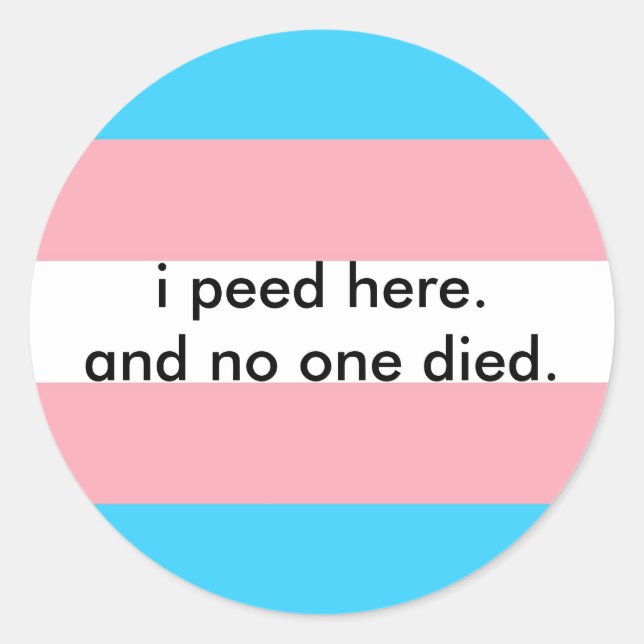 bathroom bill protest classic round sticker (Front)