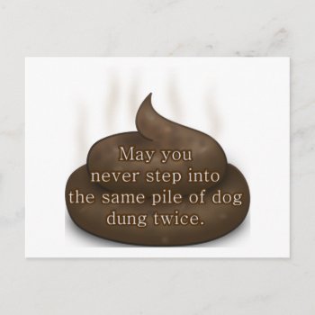 Bathroom Blessing: Don't Step In Poop Twice Postcard by egogenius at Zazzle
