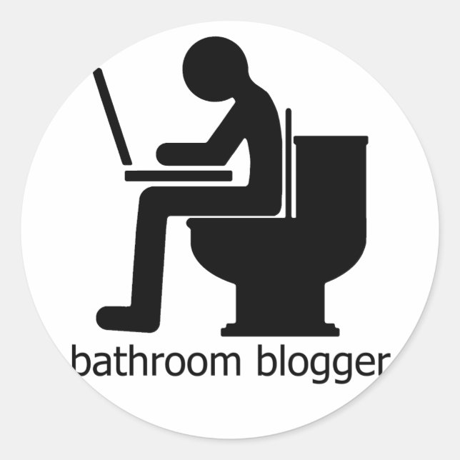 Bathroom Blogger Classic Round Sticker (Front)