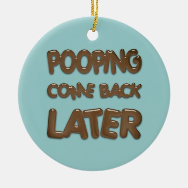 Bathroom Door Hanger Ceramic Ornament (Front)