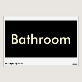 Bathroom Door Sign-Temporary/Reusable Wall Sticker