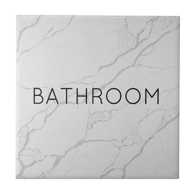 BATHROOM DOOR SIGN TILE  (Front)