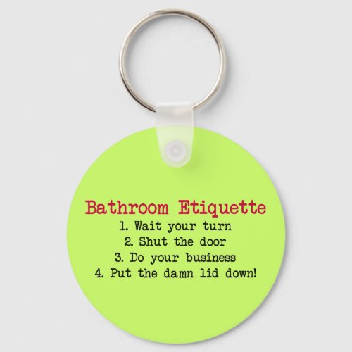 Bathroom Etiquette Keychain
