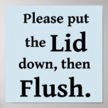 Bathroom Flush Poster at Zazzle