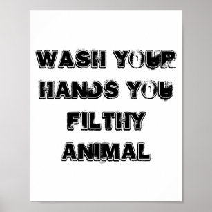 Bathroom funny posters Wash your hands