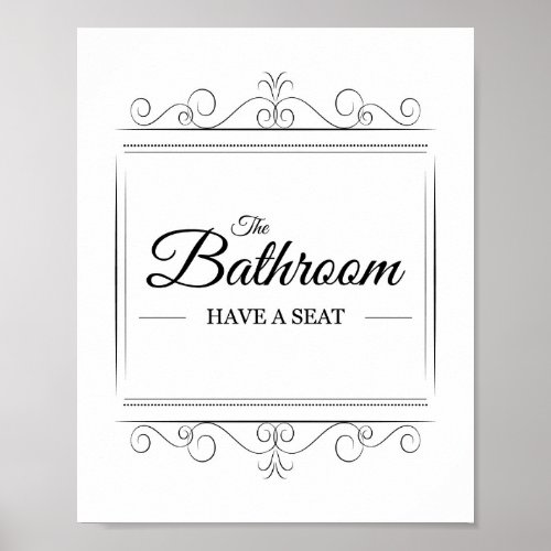 Bathroom Have A Seat Funny Vintage Bathroom Sign