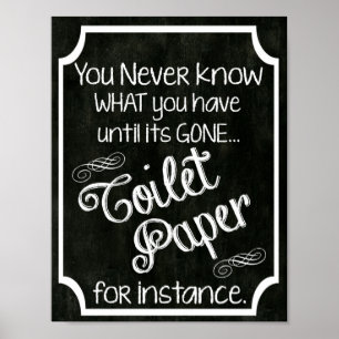 Bathroom Humor Chalkboard Sign