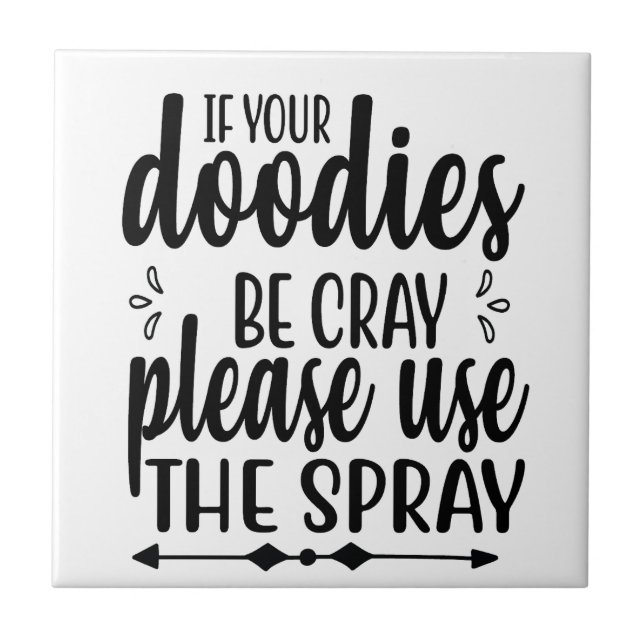 Bathroom Humor Sign, Toilet Humor  Ceramic Tile (Front)