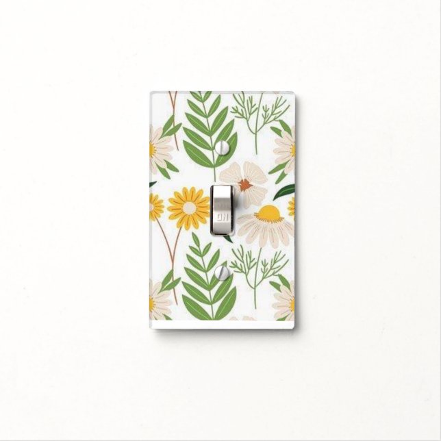 Bathroom Light Switch Cover Flowers Floral  (In Situ)