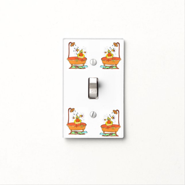 Bathroom Light Switch Cover Yellow Chick Bathtub  (In Situ)