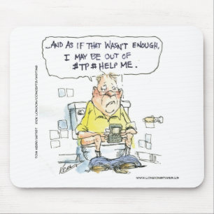 Bathroom Not 4 Social Networking Funny Tees & Gift Mouse Pad