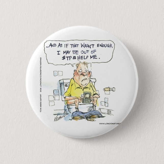Bathroom Not 4 Social Networking Funny Tees & Gift Pinback Button (Front)