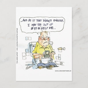 Bathroom Not 4 Social Networking Funny Tees & Gift Postcard