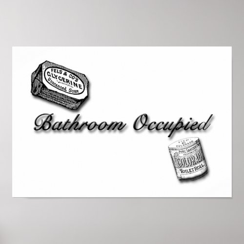 Bathroom Occupied Sign