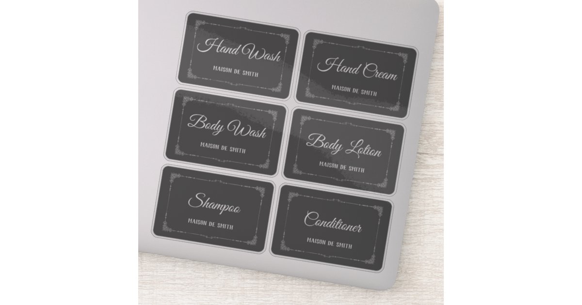 Bathroom Organization Dispenser Labels Stickers Zazzle