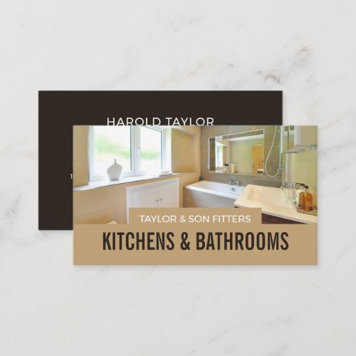 Bathroom Portrait Kitchen  Bathroom Fitter Business Card