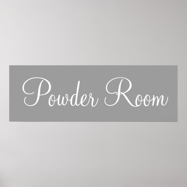 Bathroom Powder Room Wall Art Poster Print Decor (Front)