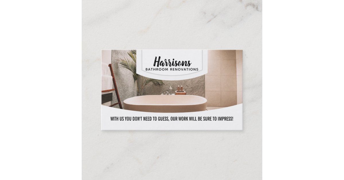 Bathroom Renovations Slogans Business Cards