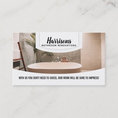 Bathroom Renovations Slogans Business Cards