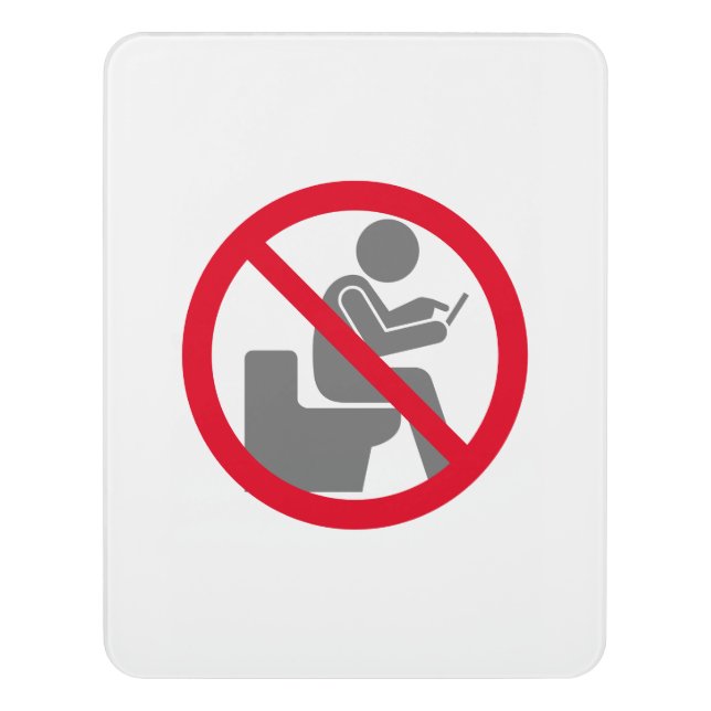 Bathroom Research No-Texting Sign (Contemporary Vert)